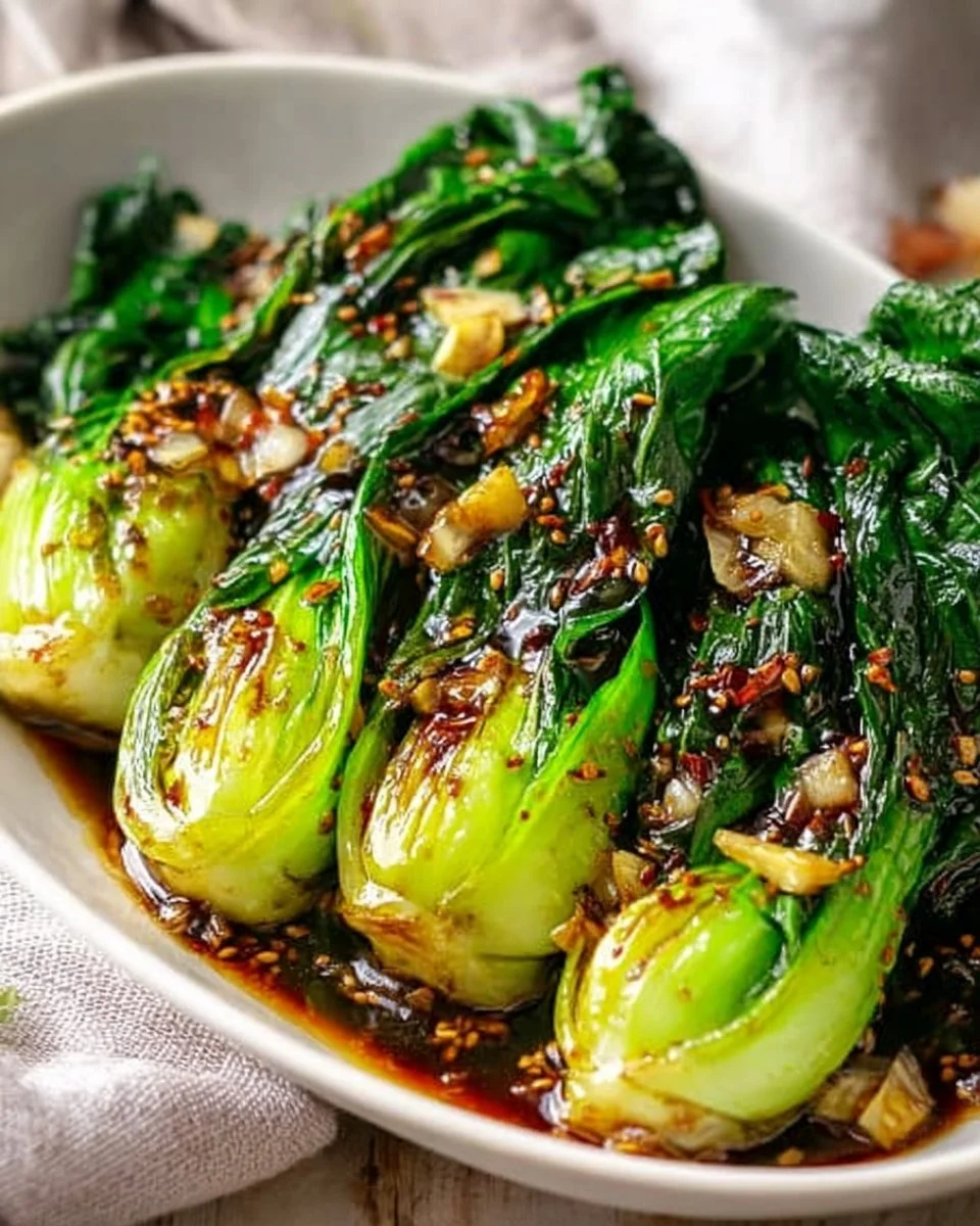 Baby Bok Choy with Soy Sauce and Garlic