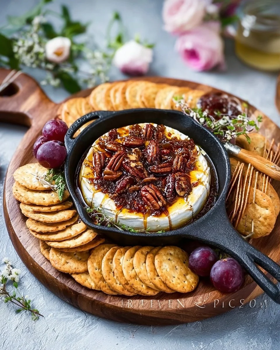 Baked Brie with Fig Jam and Pecans