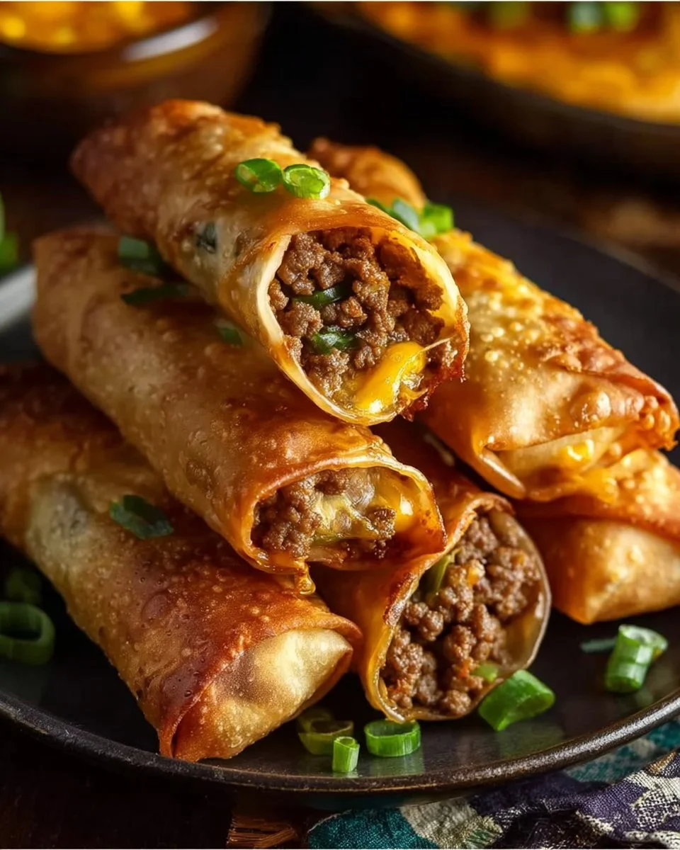 Cheeseburger Egg Rolls
