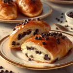 Chocolate Chip Brioche with Vanilla Custard