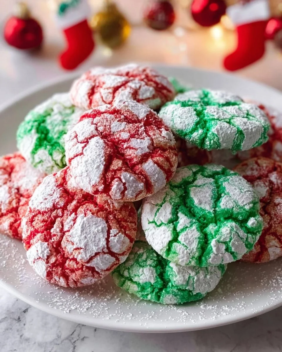 Christmas Crinkle Cookies