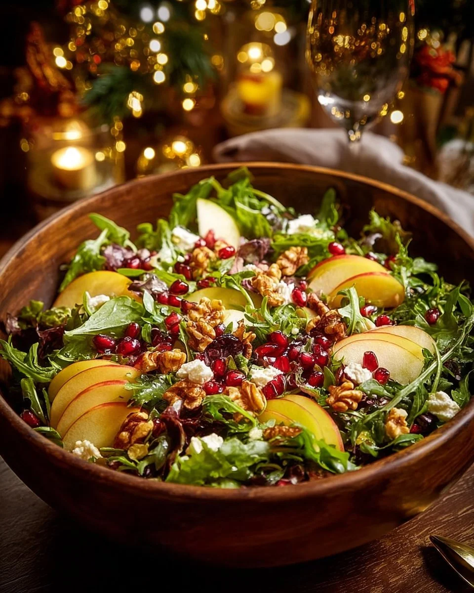 Christmas Salad with Honey Mustard Dressing