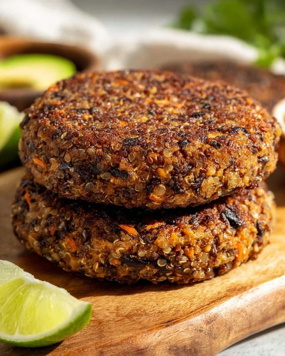 Crispy Quinoa & Black Bean Burgers