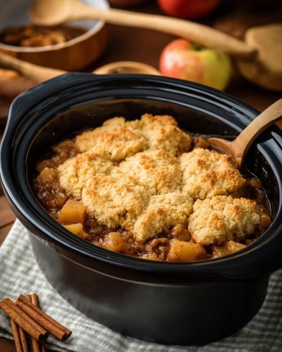 Crockpot Apple Cobbler