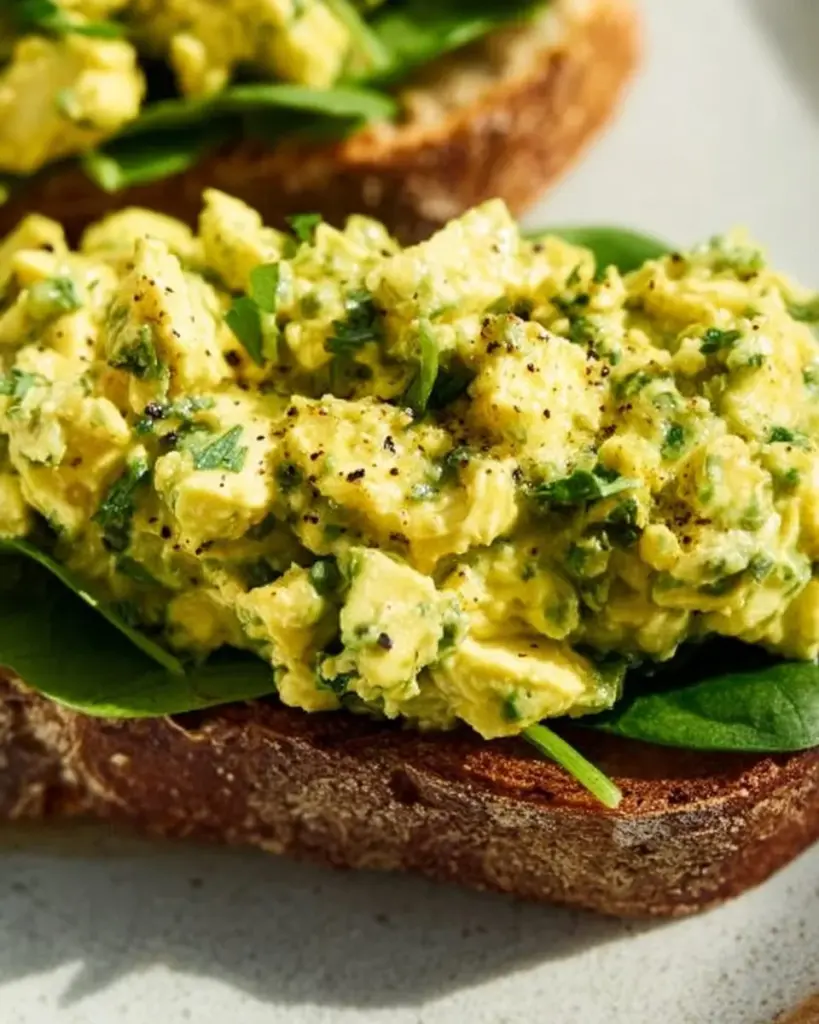 Easy avocado boiled-egg sandwich with fresh ingredients on a plate.