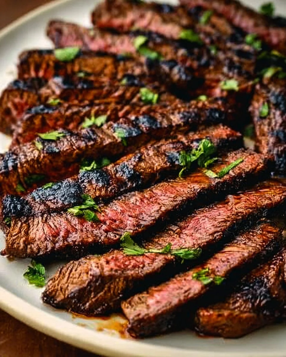 Easy Charred and Juicy Marinated Skirt Steak