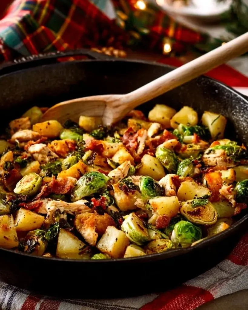 Harvest Chicken Hash with seasonal veggies and tender chicken served in a bowl
