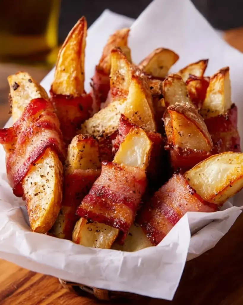 Heaven Wrapped Potato Wedges crispy and savory side dish