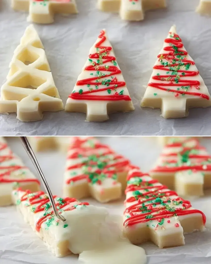 Homemade Christmas Tree Cakes decorated for the festive season