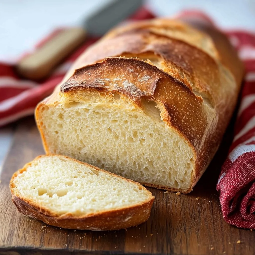 Soft and fluffy white gluten free bread, fresh out of the oven