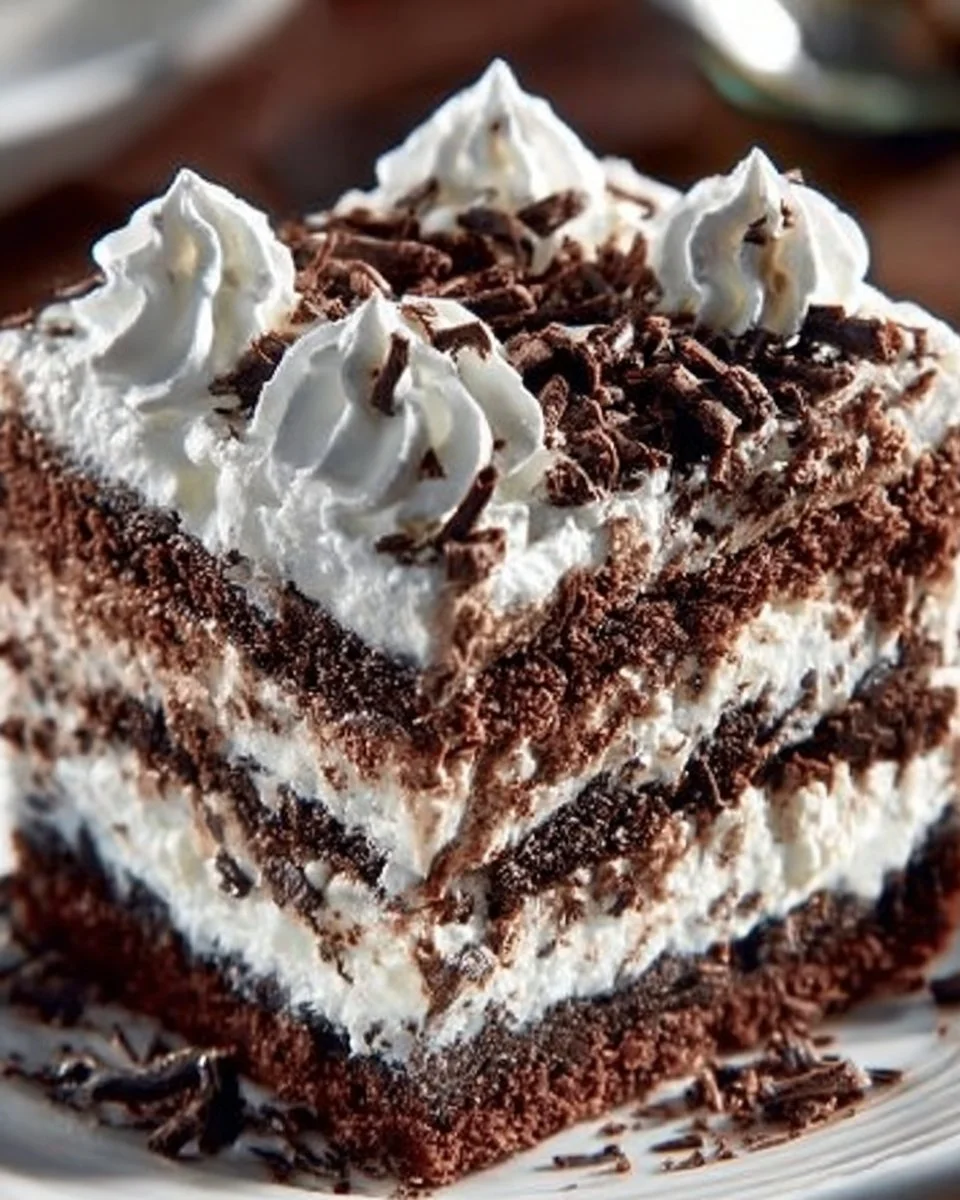 Marshmallow Chocolate Poke Cake