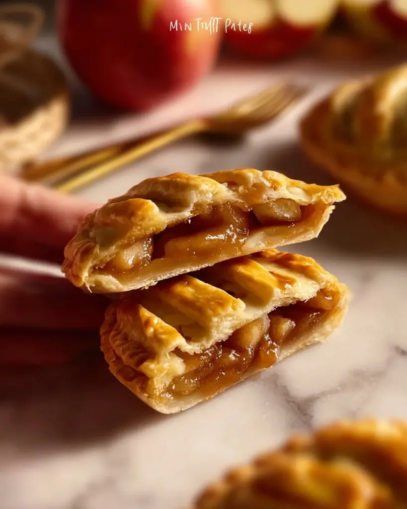 Deliciously baked mini apple pies with a golden crust and sweet apple filling.