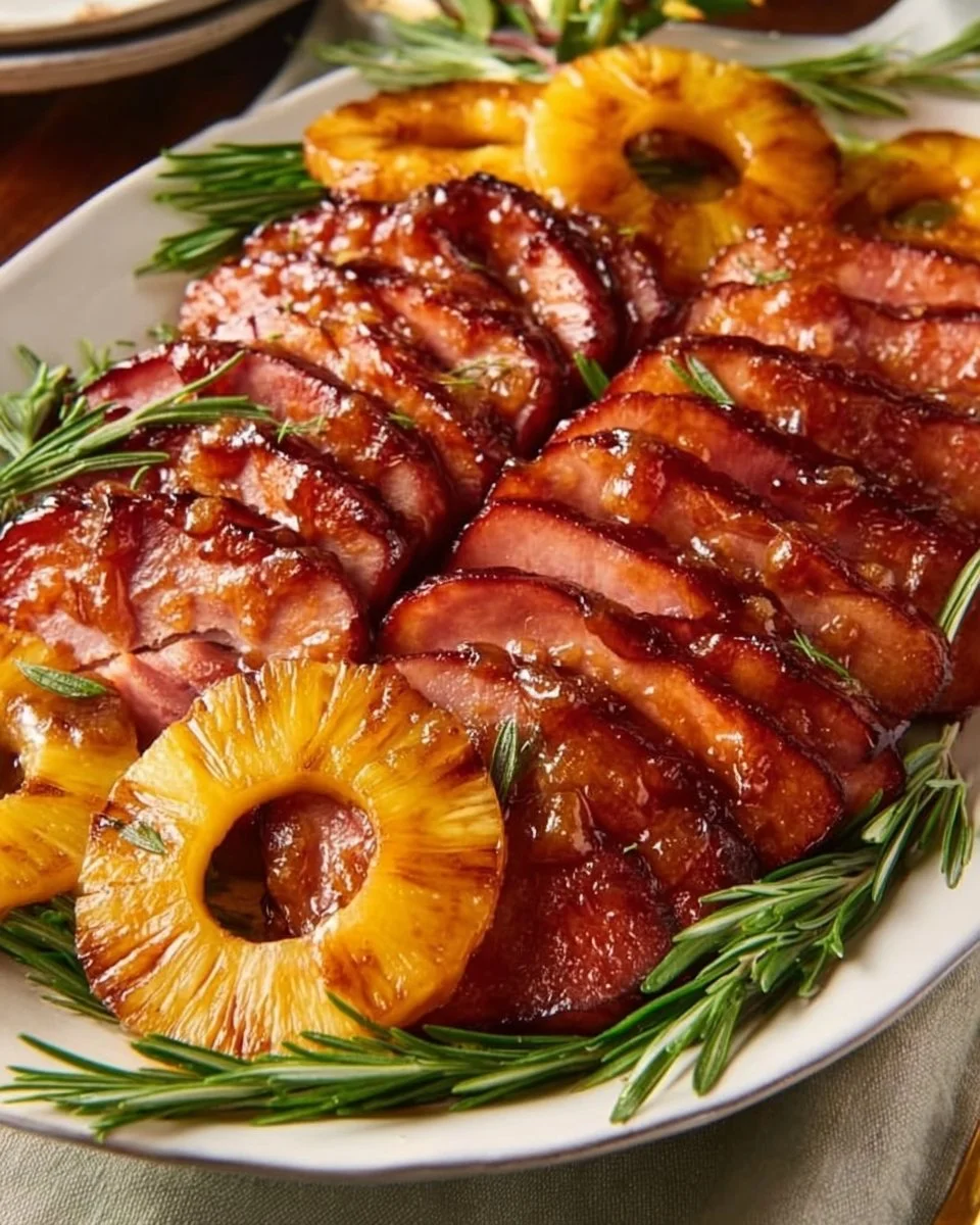 Pineapple Brown Sugar Glazed Ham