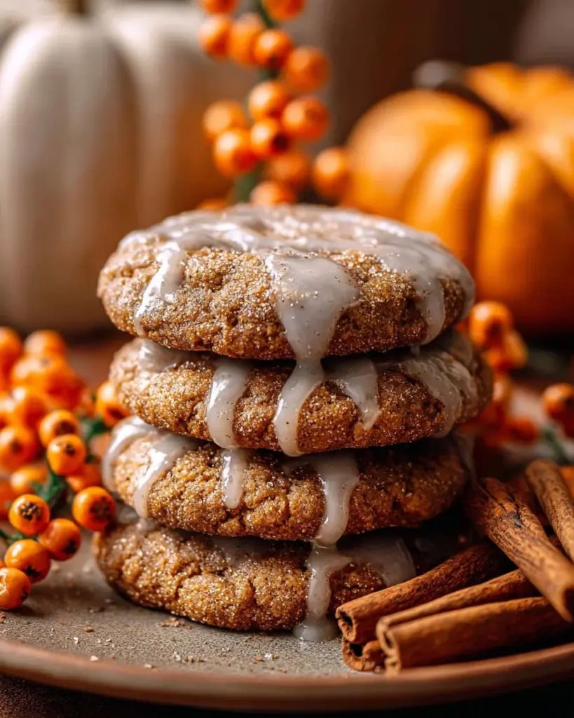 Pumpkin coffee cake cookies with a delicious blend of spices and flavors