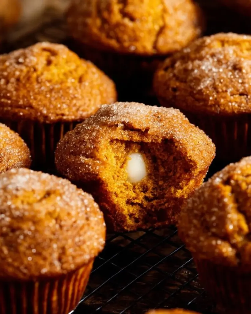 Delicious Pumpkin Cream Cheese Muffins ready to be enjoyed