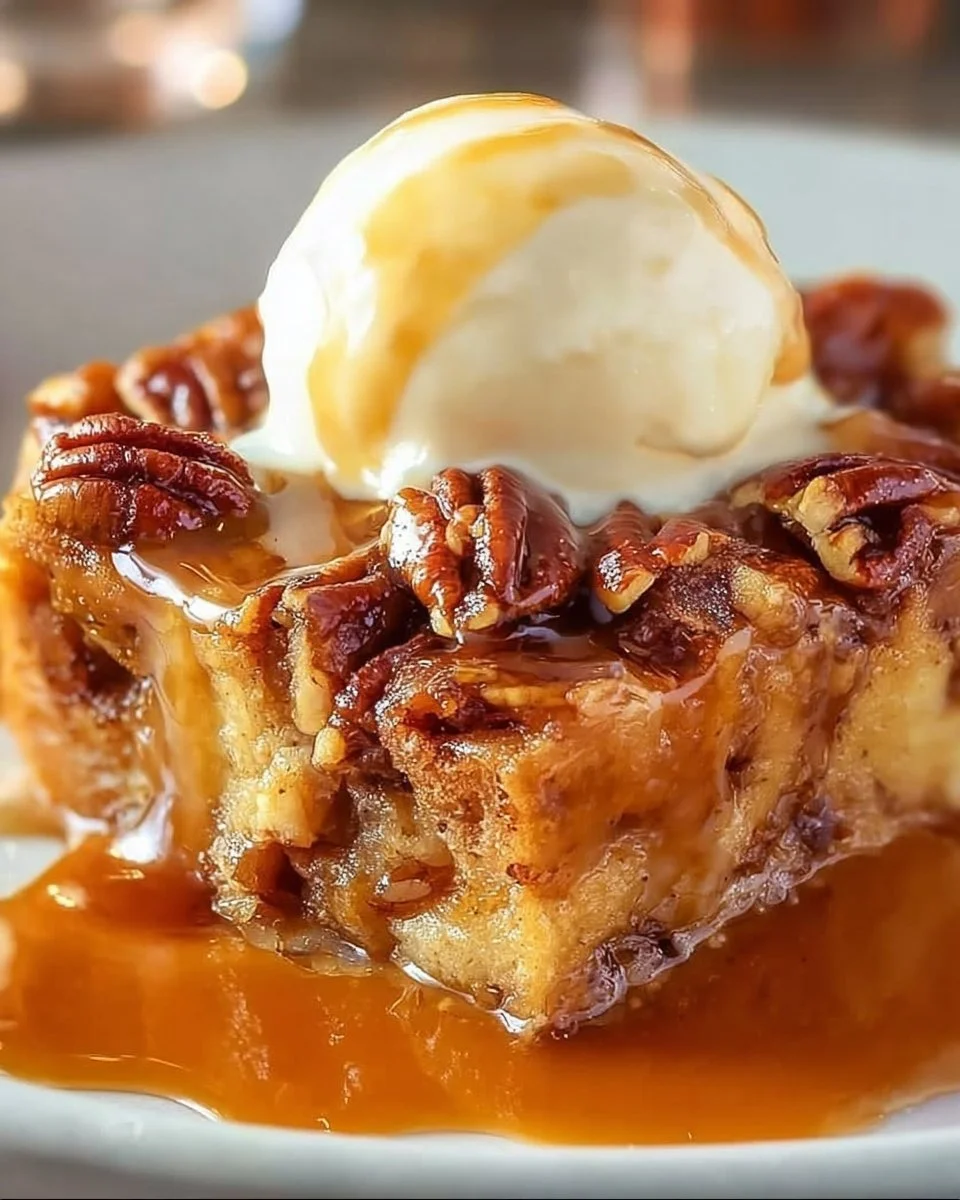 Pumpkin Pecan Bread Pudding