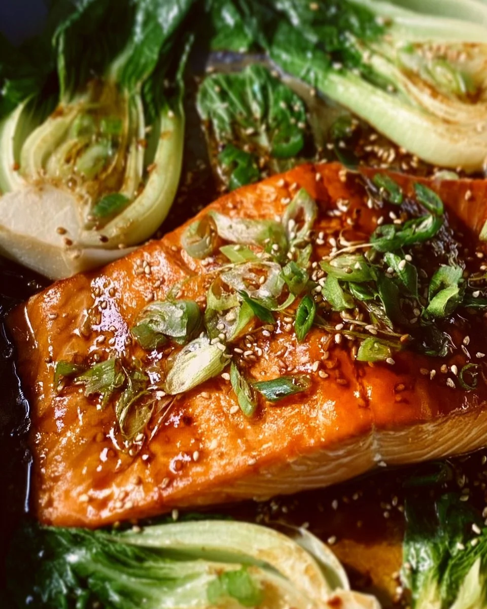 Sheet Pan Teriyaki Salmon with Baby Bok Choy