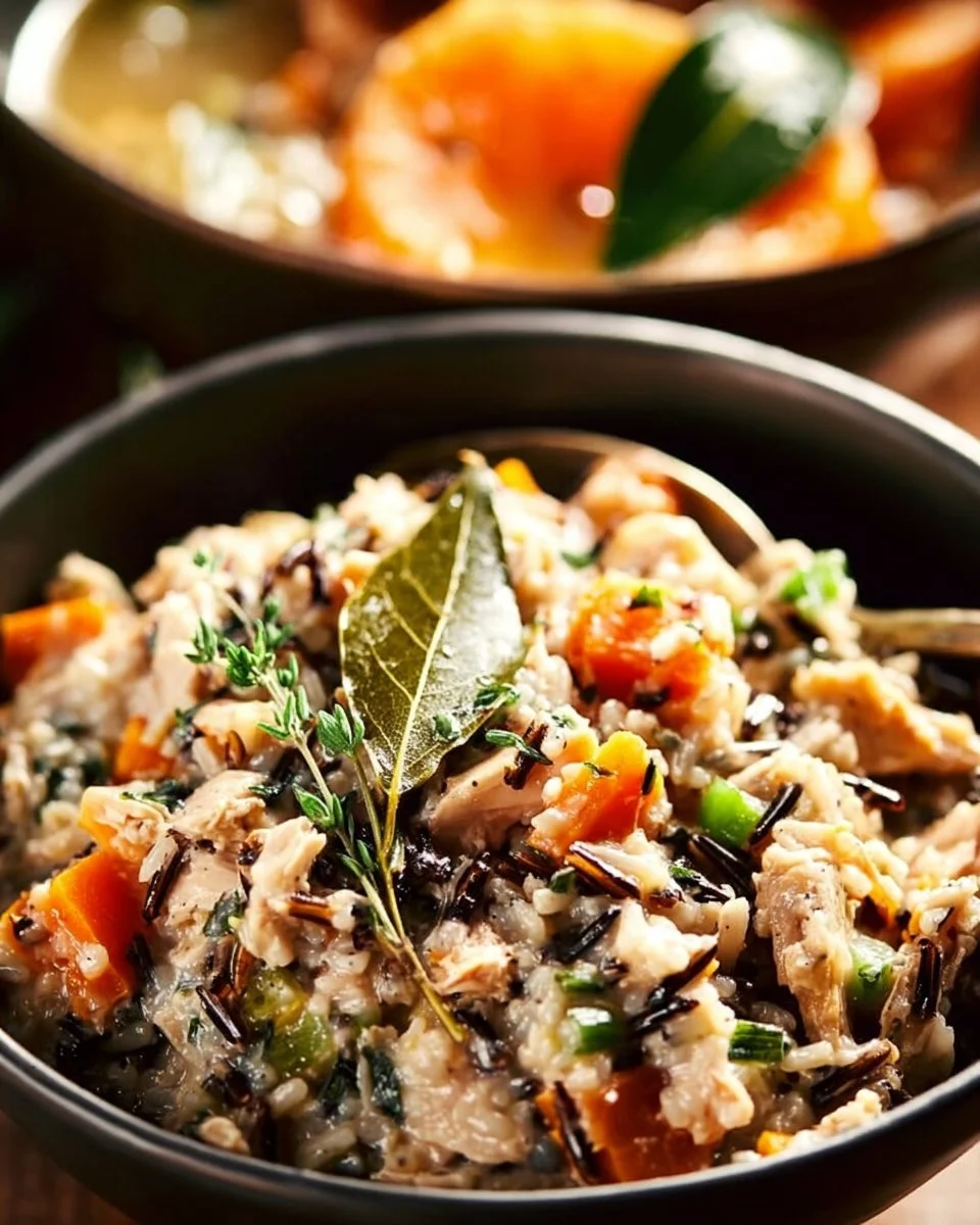 Slow-Cooked Creamy Chicken and Wild Rice Casserole