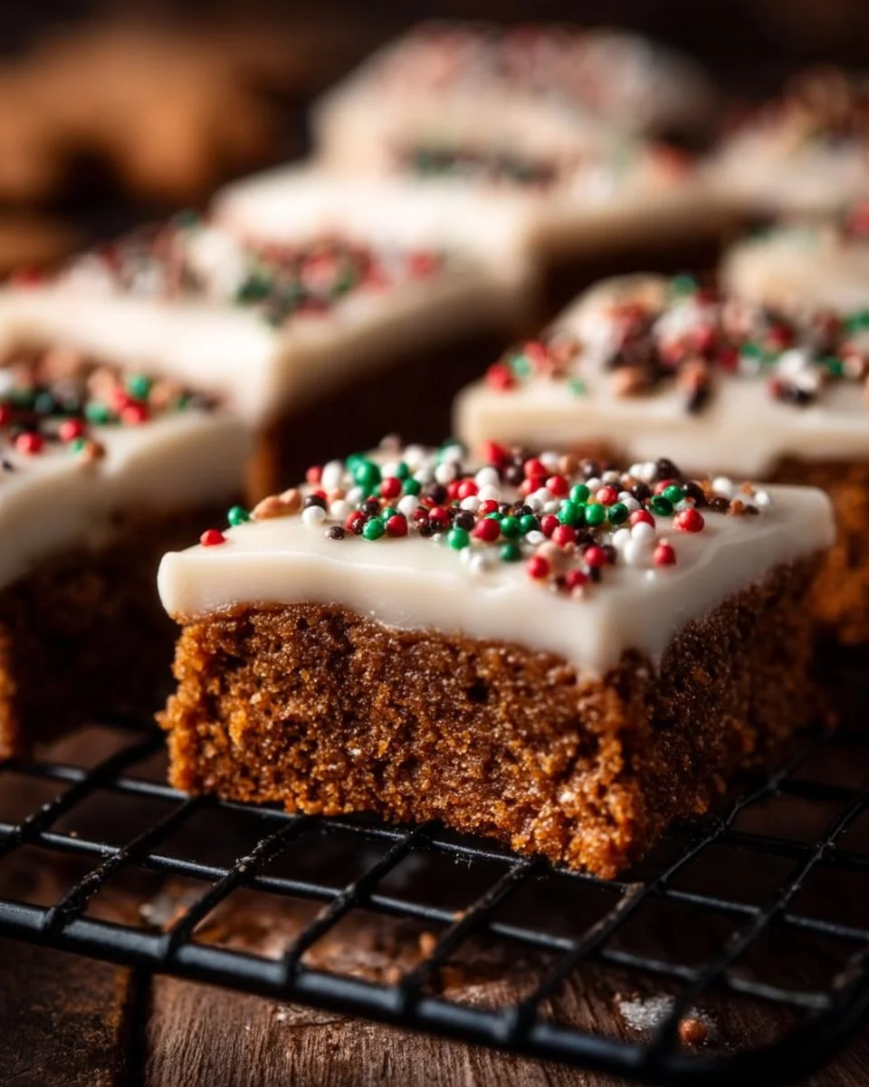 Soft Gingerbread Cookie Bars