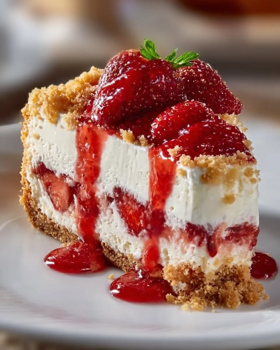 Strawberry Crunch Cheesecake