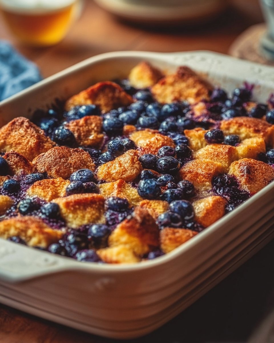 Vegan Blueberry French Toast Casserole