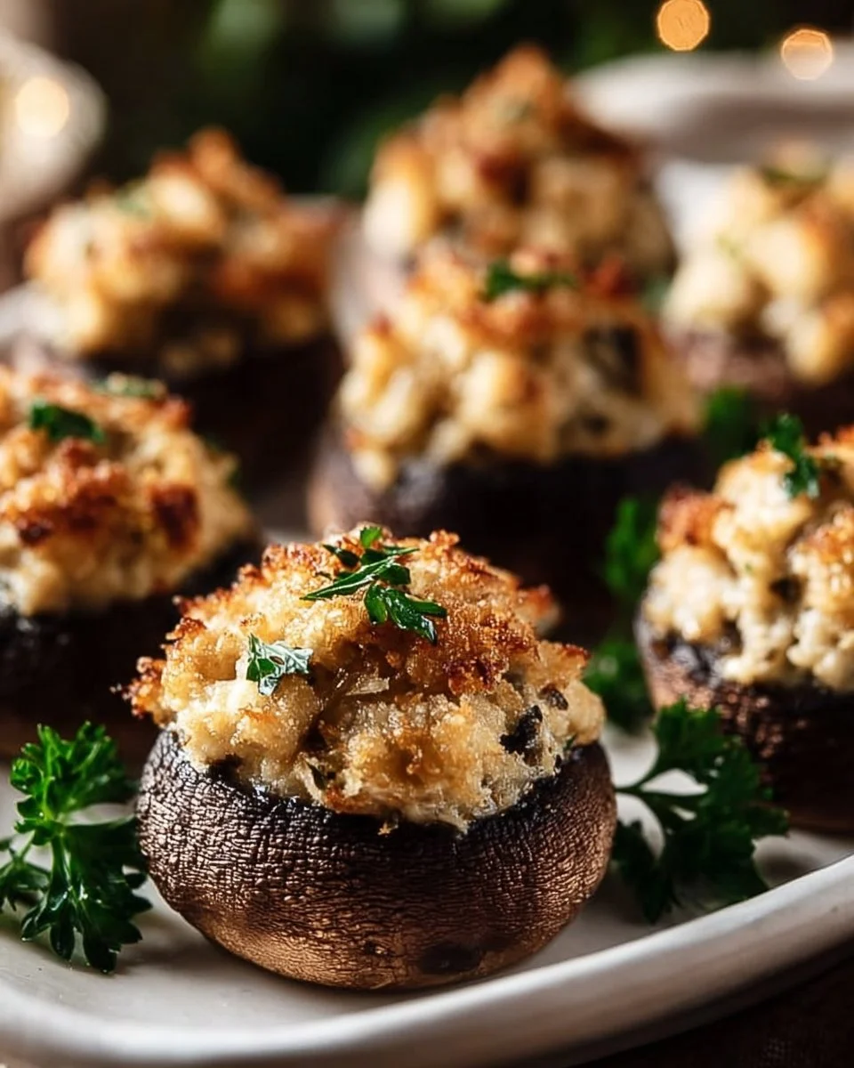 Best Christmas Stuffed Mushrooms