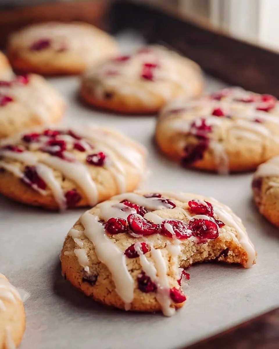 Chewy Christmas Cranberry Orange Cookies
