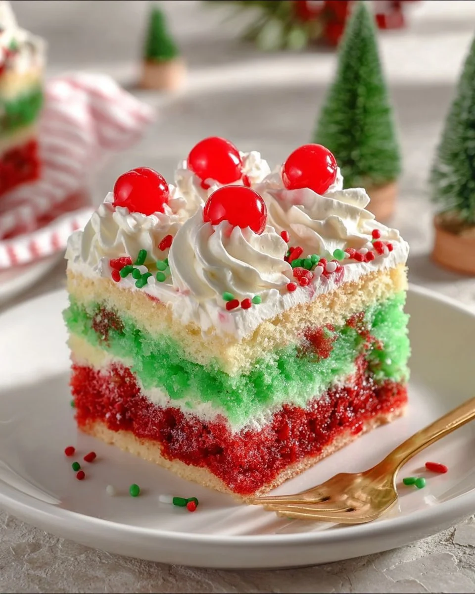 Christmas Jello Poke Cake