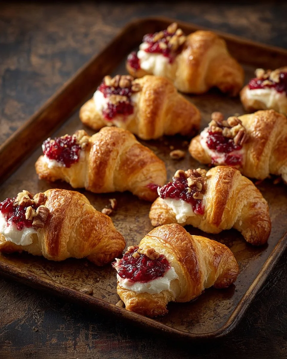 Cranberry Cream Cheese Crescent Bites