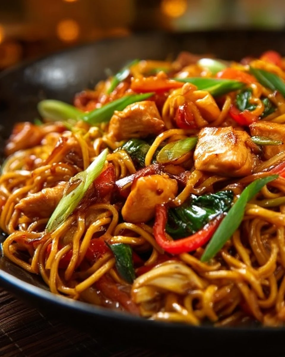 Egg Noodles with Chicken and Vegetables