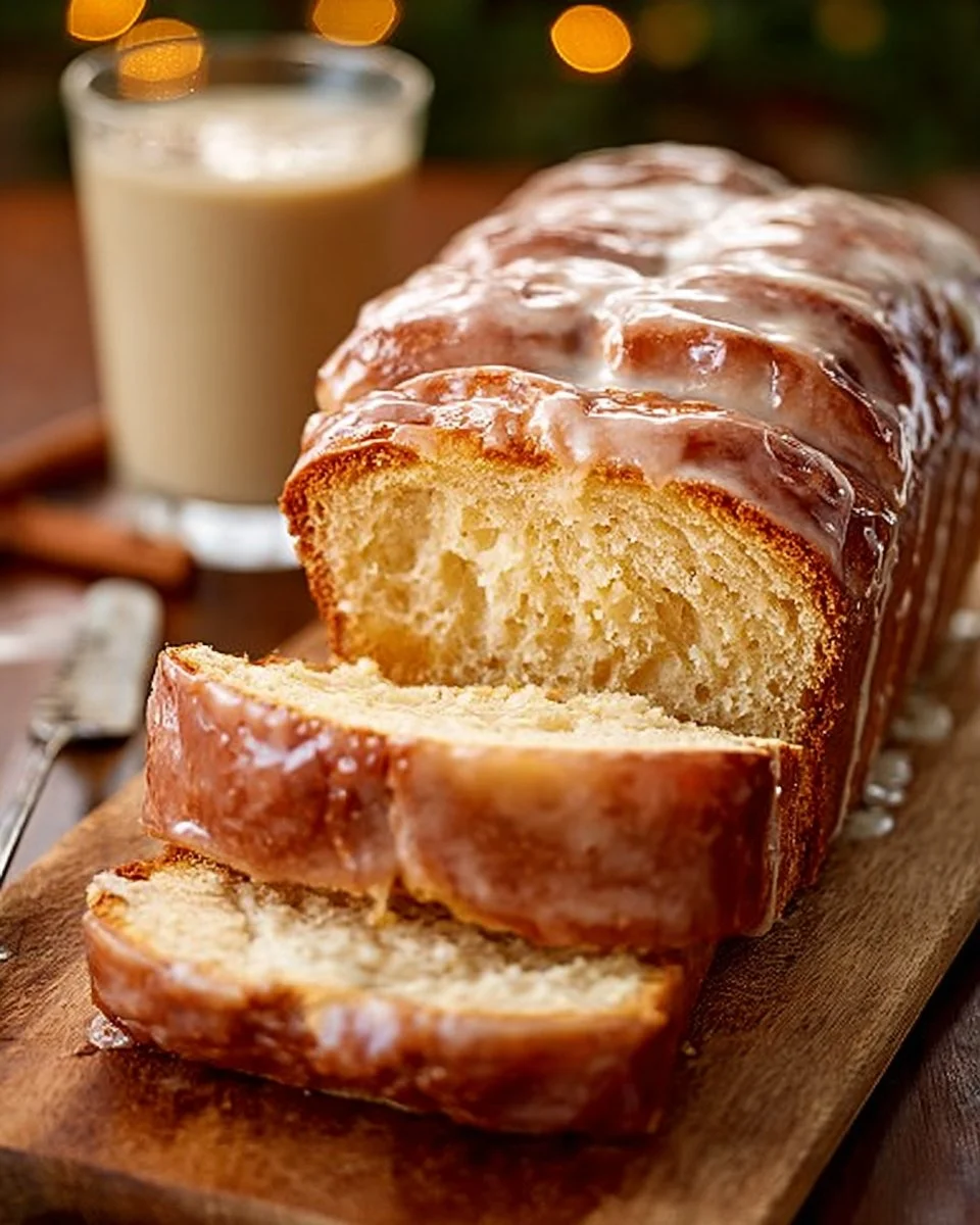 Glazed Eggnog Bread