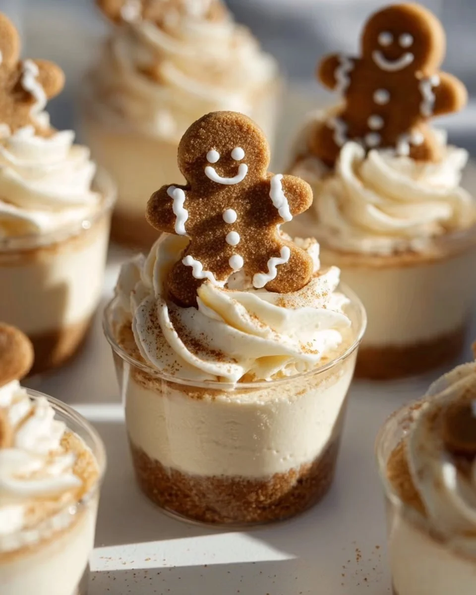 No-Bake Gingerbread Cheesecake Cups