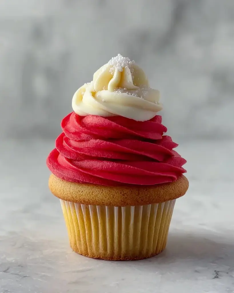 Thanksgiving cupcakes decorated with Santa hats for a festive dessert