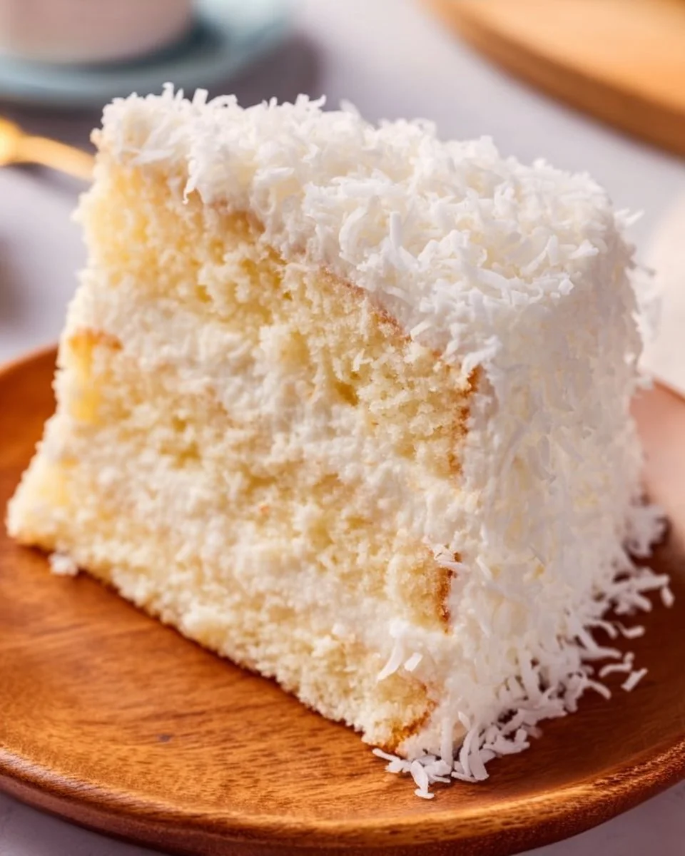 Simple and Moist Coconut Cake