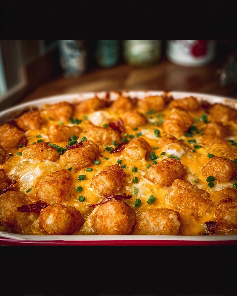 Bacon Egg and Tater Tot Casserole
