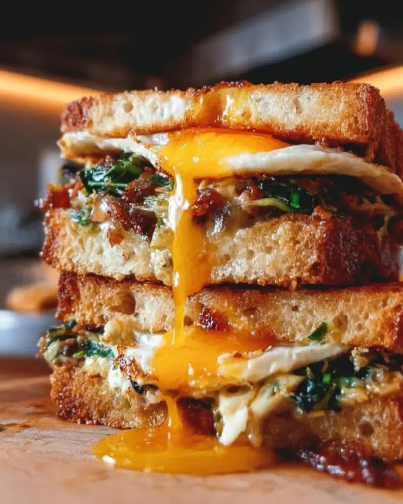 Delicious breakfast toastie with bacon jam for a perfect start to your day
