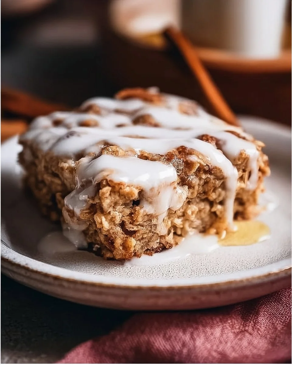 Cinnamon Roll Baked Oatmeal