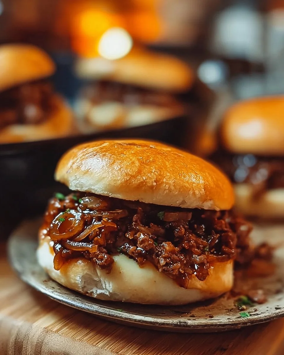 French Onion Beef Sloppy Joes