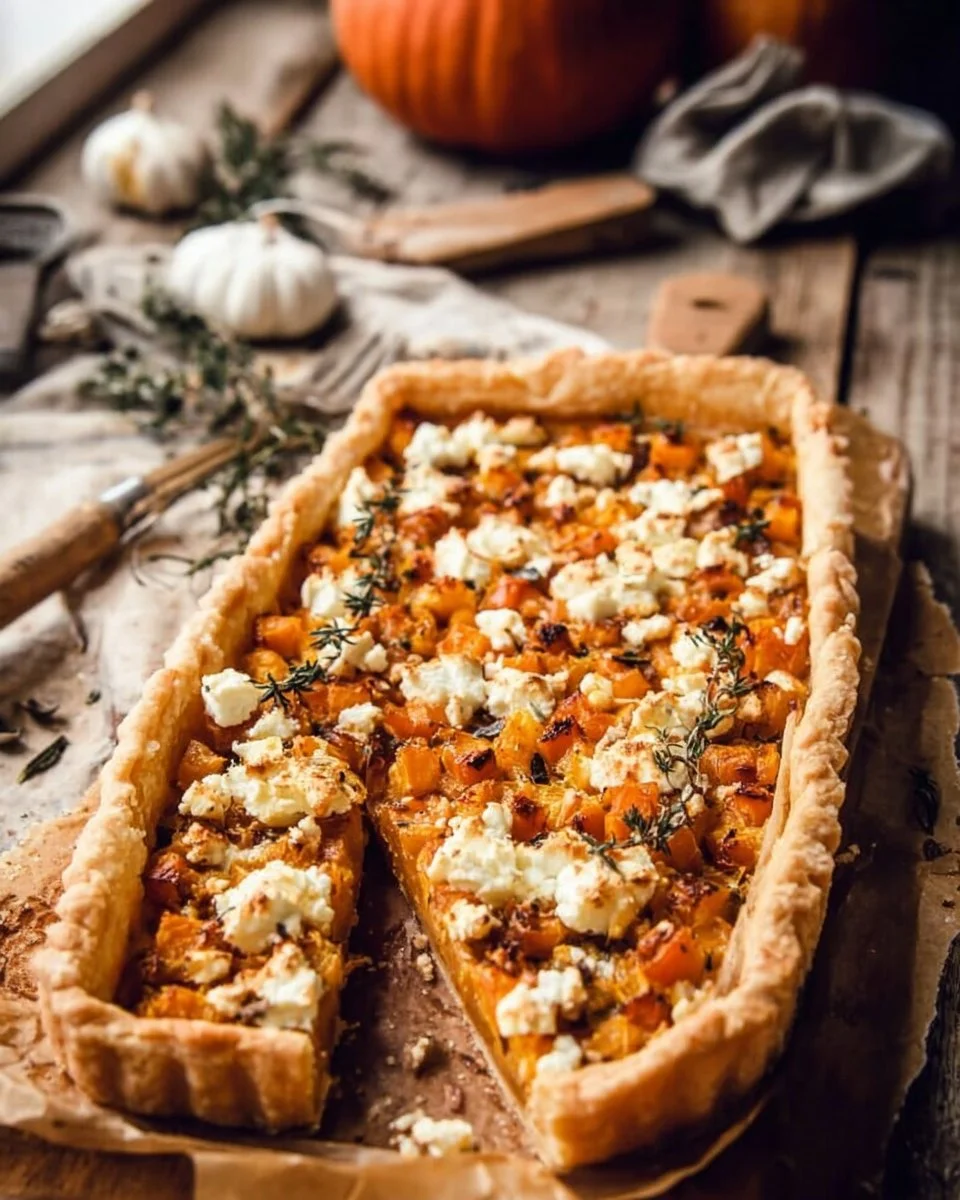 Pumpkin and Feta Tart