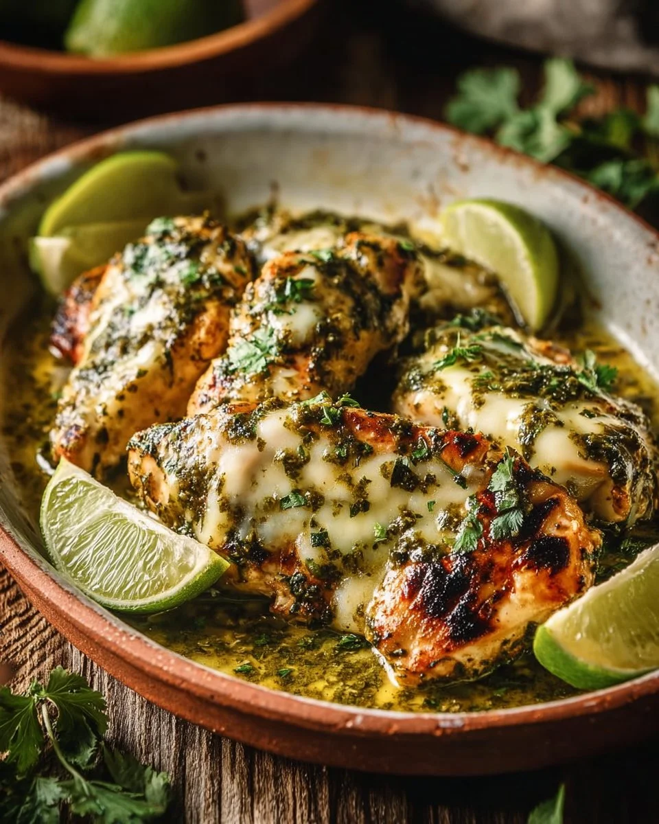 Grilled Salsa Verde Pepper Jack Chicken