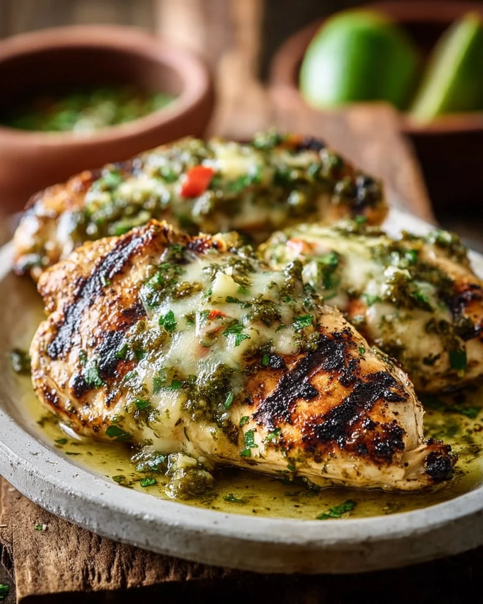 Grilled Salsa Verde Pepper Jack Chicken
