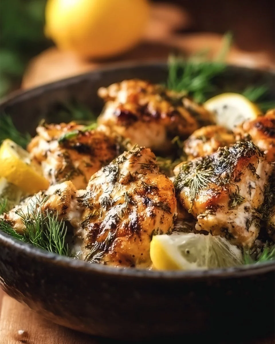 Mediterranean Lemon-Dill Chicken Bowls