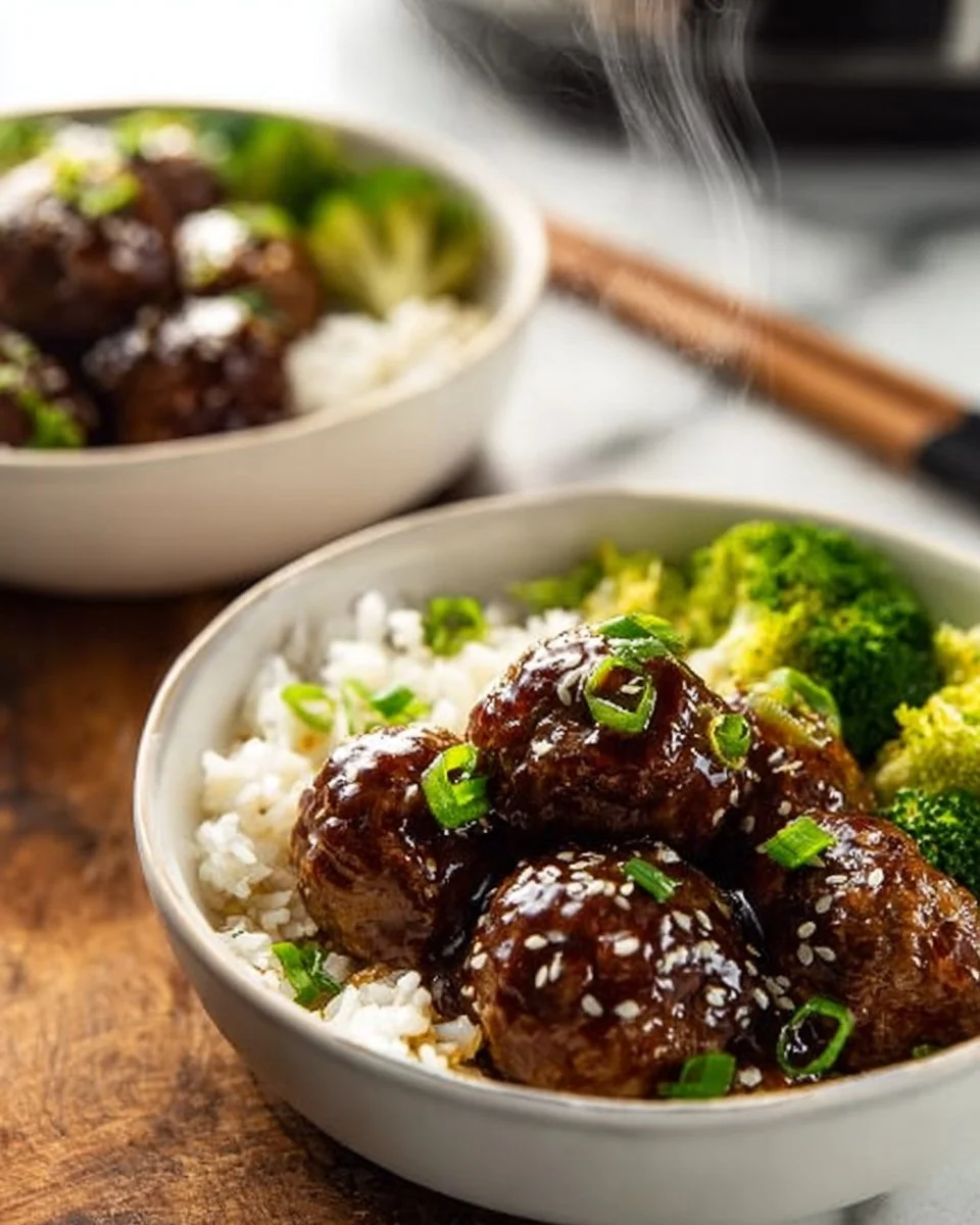 Teriyaki Meatball Bowls