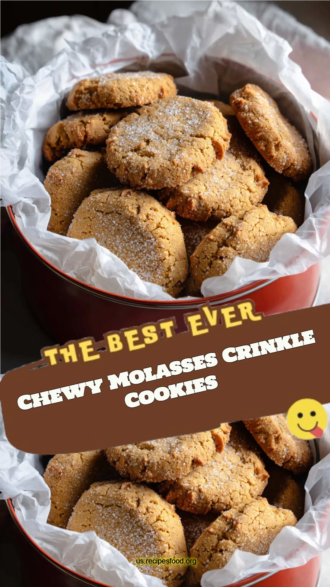 Chewy Molasses Crinkle Cookies