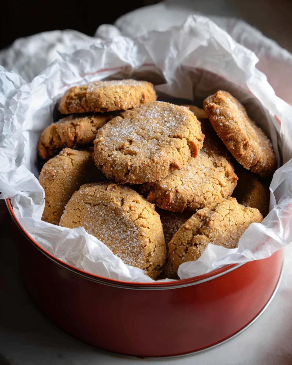Chewy Molasses Crinkle Cookies