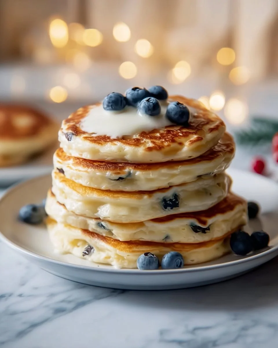 Cottage Cheese Blueberry Pancakes