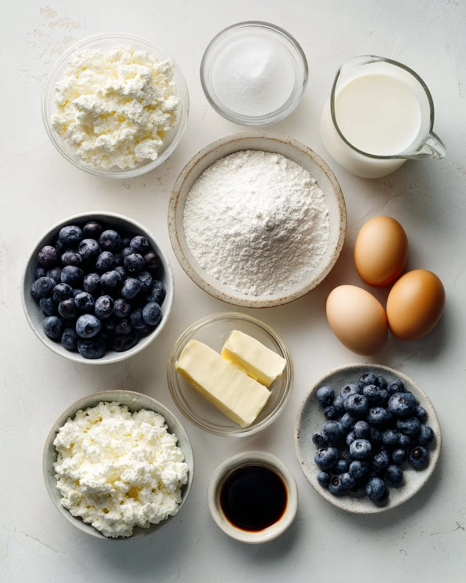 Cottage Cheese Blueberry Pancakes