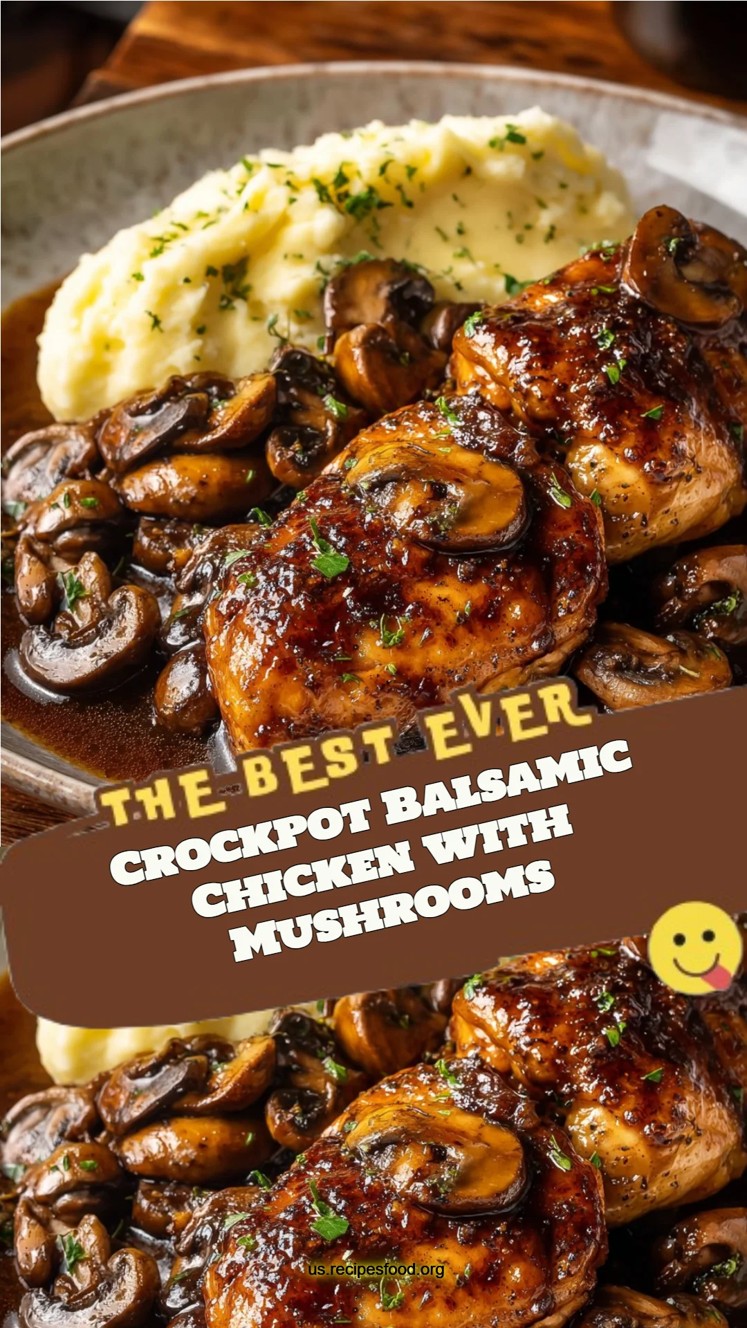 Crockpot Balsamic Chicken with Mushrooms
