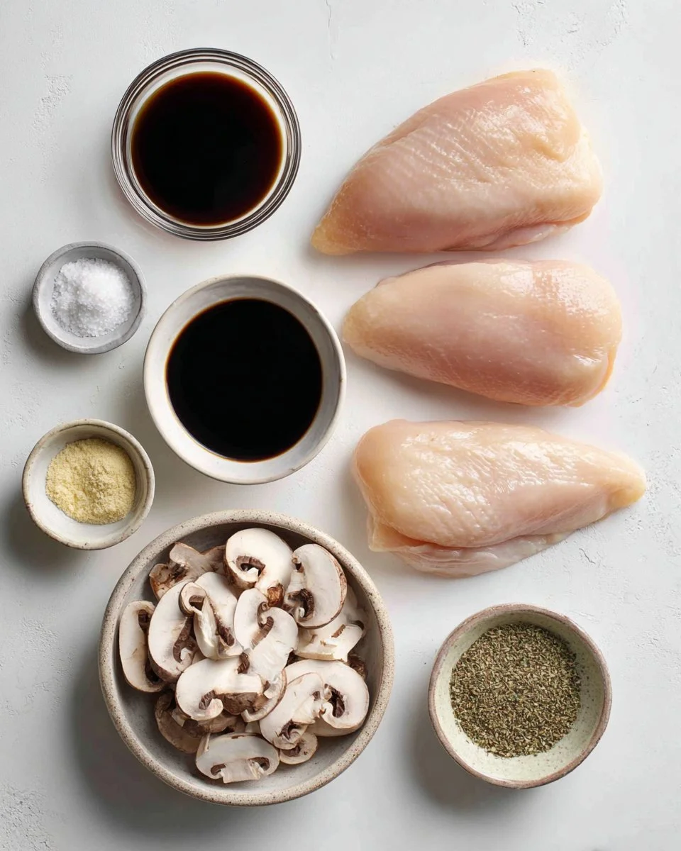 Crockpot Balsamic Chicken with Mushrooms
