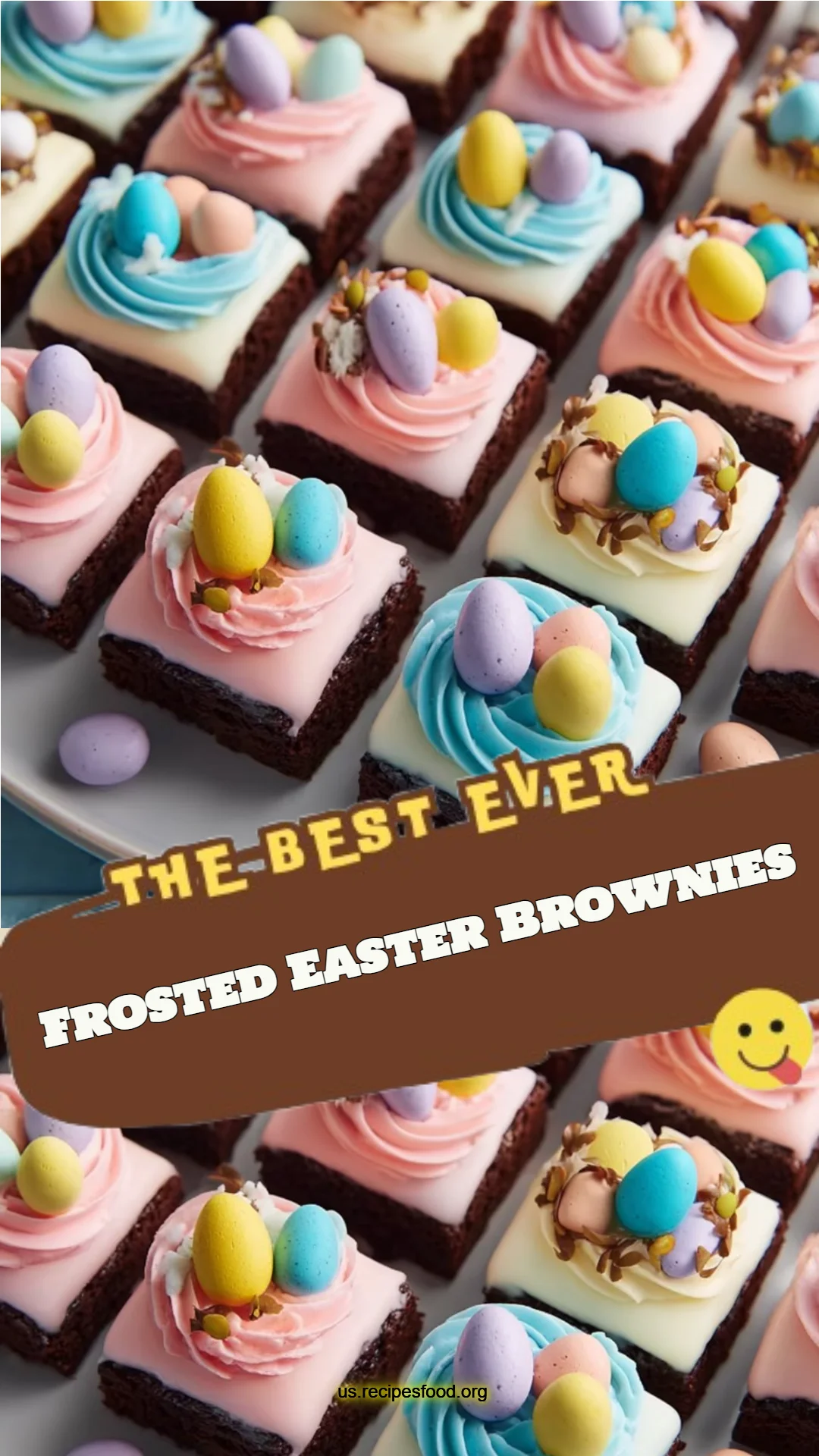 Frosted Easter Brownies